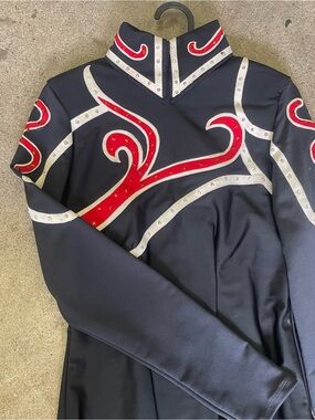 Red and black bodysuit